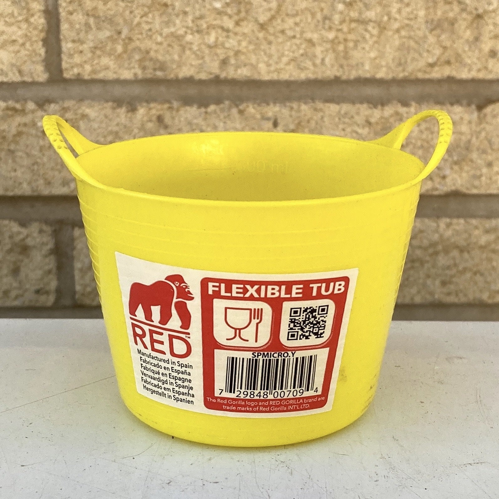  12.5oz/.37L Tubtrug Flexible Mini Microtub Bucket - Yellow