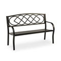  Bench Celtic Knot Black 50x34.5x17.5 Metal