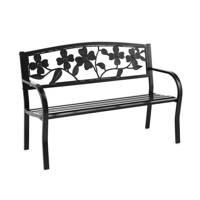  Bench Dogwood Black 50x34x24 Metal