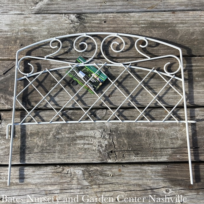  Border Fence French Country Scroll Dist White 16x18 Panacea