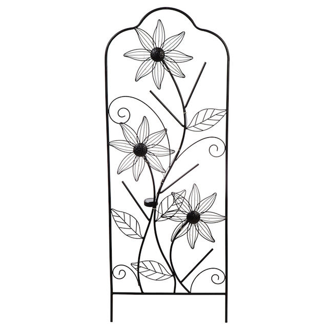  Bottle Tree / Trellis Floral Twinkling Solar 51"H