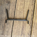  Brackets Pair Fits 2x6 Handrail Black Metal 4x7