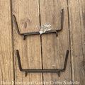  Brackets Pair Fits 2x6 Handrail Black Metal 5x10