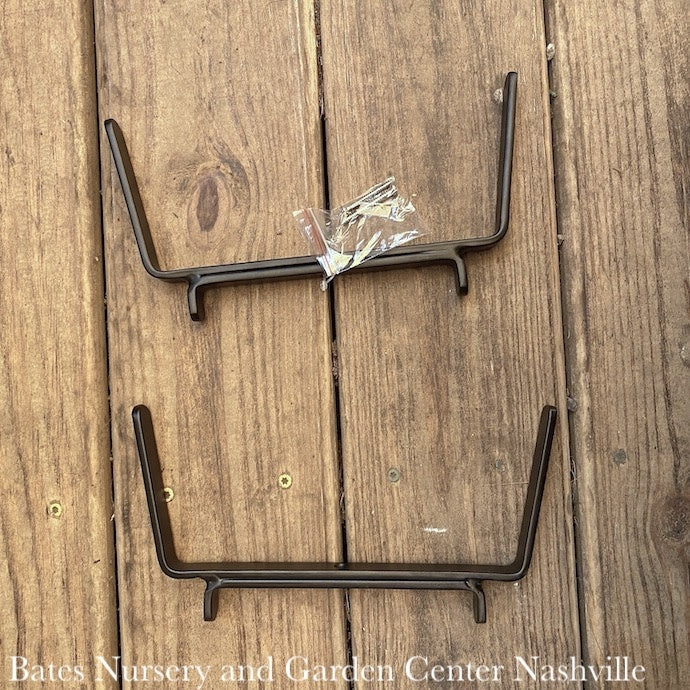  Brackets Pair Fits 2x6 Handrail Black Metal 5x10