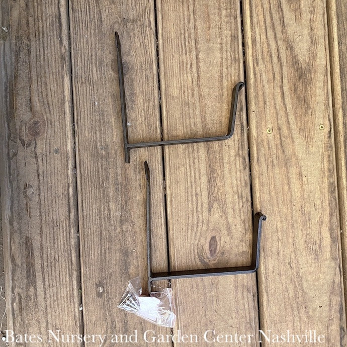  Brackets Pair Wall Mount 6x8 Black Metal