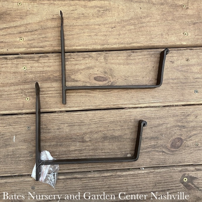  Brackets Pair Wall Mount 8x8 Black Metal