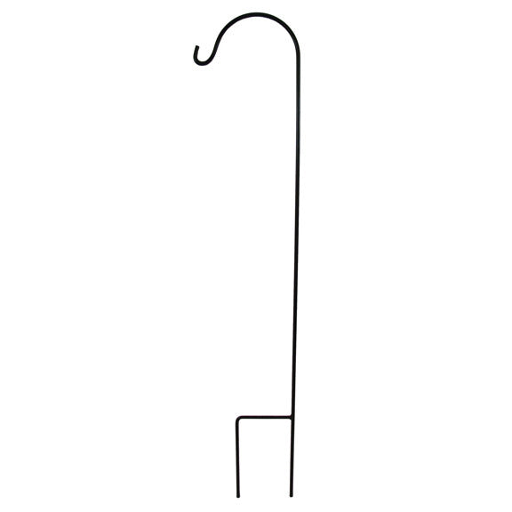  Crane/Shepherd Hook Single Short 5'4" Black Metal 5/8" Thick