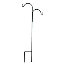  Crane/Shepherd Hook Tall Double Off Set 7'4" Black Metal 1/2" Thick