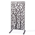  Garden Screen Tree Design 25x19x52 Black Metal