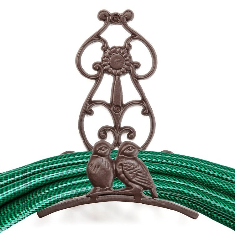  Hose Holder/Hanger Bird Antiq Brown Metal
