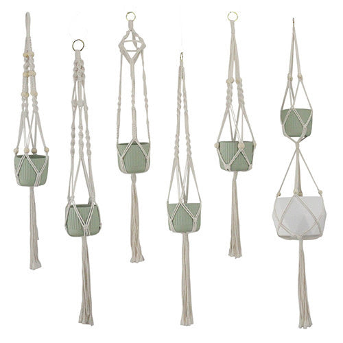  Macrame Hangers Cotton Asst Styles 36-54" Red Carpet Studios