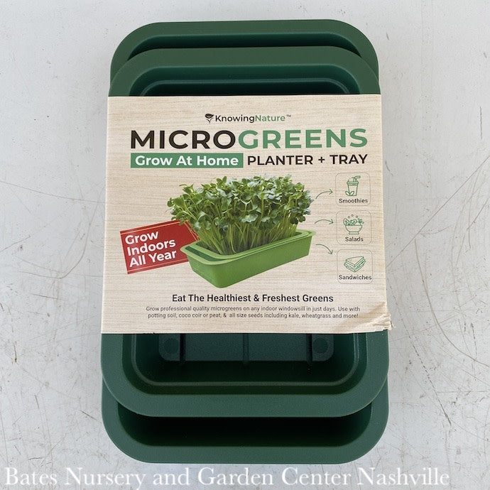  Microgreens Planter And Tray Forest Green - KnowingNature