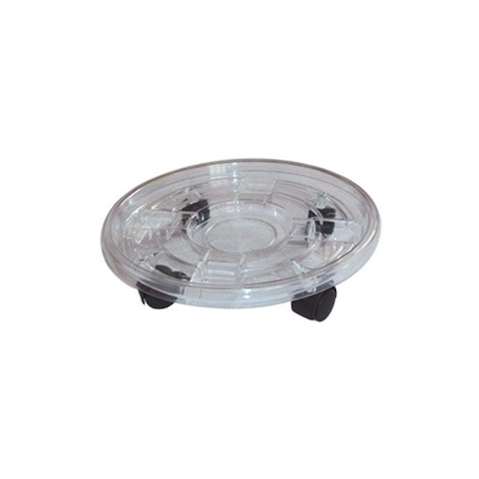  Plant Caddy 12" Round Plastic Lotus