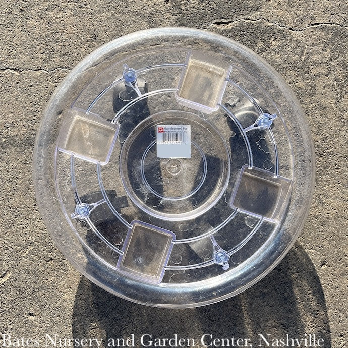  Plant Caddy 12" Round Plastic Lotus