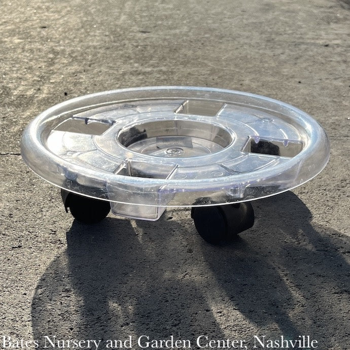  Plant Caddy 12" Round Plastic Lotus