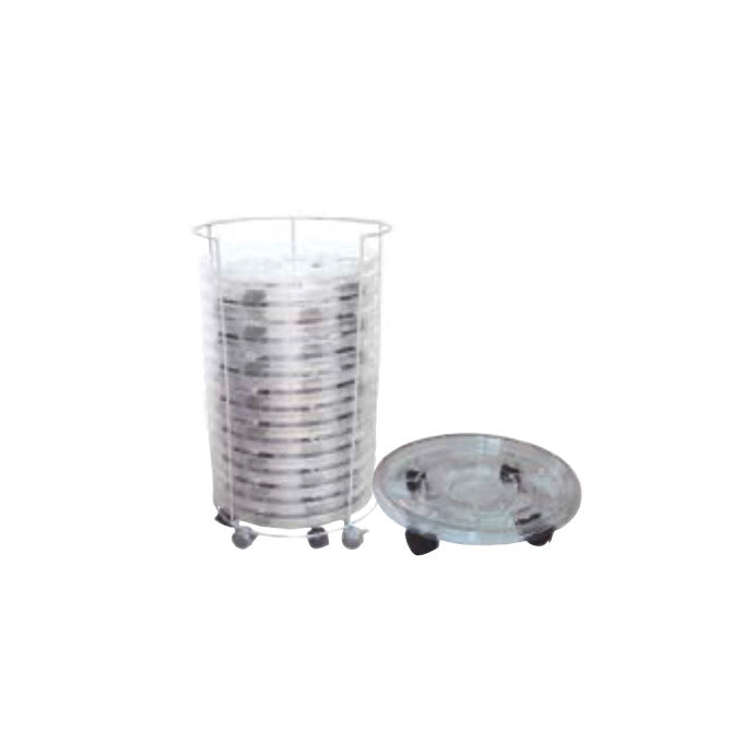  Plant Caddy 14" Round Plastic Lotus