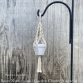  Plant Hanger 17" Macrame Mini Woven Twisted Cord Primitive Planters