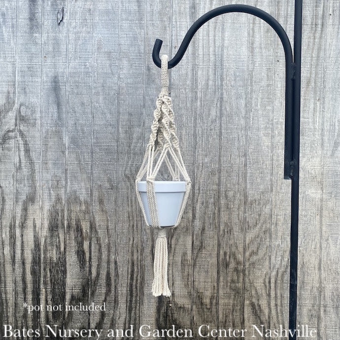  Plant Hanger 17" Macrame Mini Woven Twisted Cord Primitive Planters