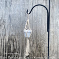  Plant Hanger 17" Macrame Mini Woven ZigZag Primitive Planters