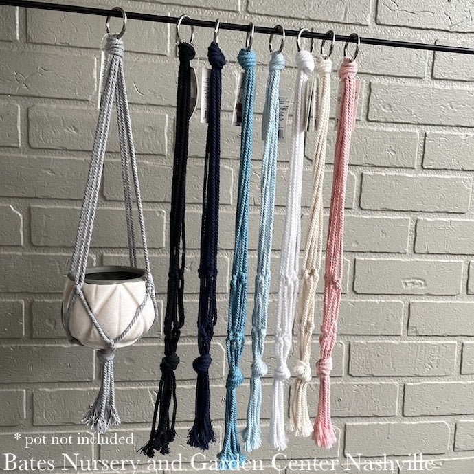  Plant Hanger 18" Macrame Mini Cotton Hanger Assorted Colors Primitive Planters