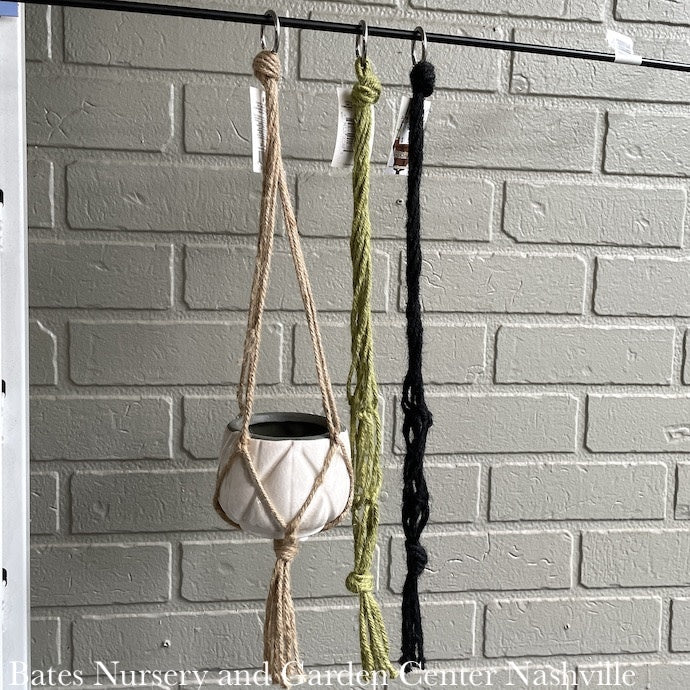  Plant Hanger 18" Macrame Mini Jute Hanger Natural Primitive Planter