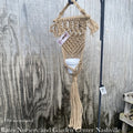  Plant Hanger Macrame / Natural Jute Wall Style W/Bar Top & Fringe 40"