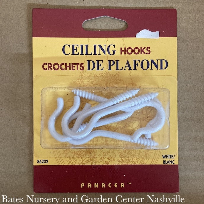  Plant Hook Ceiling Hook White Pk/5 Panacea