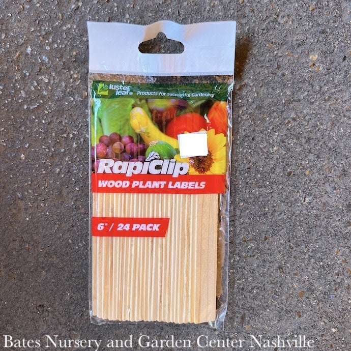  Plant Labels/Markers 6" Wood 24/Pkg Luster Leaf
