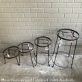  Plant Stand Argyle Lrg 18x10 Black Metal