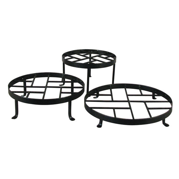  Plant Stand Chippendale Lrg 14x2 Black Metal
