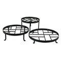  Plant Stand Chippendale Med 12x4 Black Metal