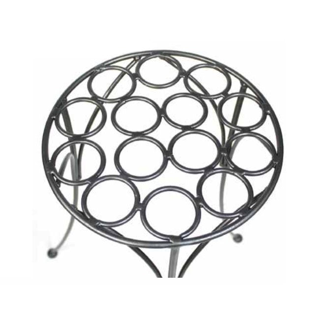  Plant Stand Droplet Med 20x10 Graphite Metal