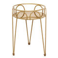  Plant Stand Gilded 15"h Brass-Look Metal