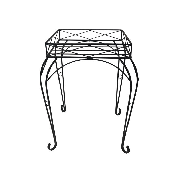  Plant Stand Kew Square Lrg 17x21 Black Metal