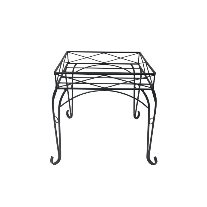  Plant Stand Kew Square Sml 17x15 Black Metal