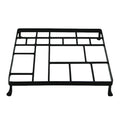  Plant Stand Mondrian Square Lrg 14x2 Black Metal