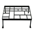  Plant Stand Mondrian Square Med 12x4 Black Metal