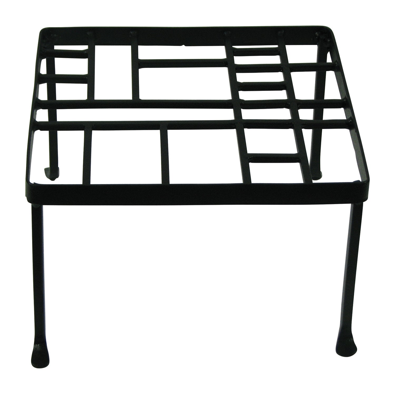  Plant Stand Mondrian Square Sml 10x6 Black Metal