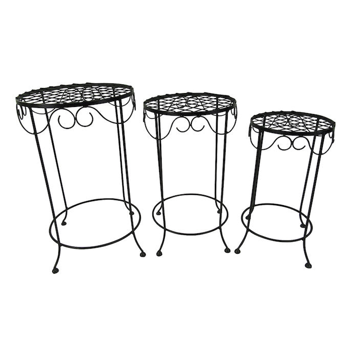  Plant Stand Moser Rd W/Scroll Collar Lrg 22x14