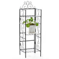  Plant Stand/Shelf 3-Tier W/Scrollwork 14x12x43 Black Metal