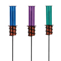  Rain Gauge/Garden Stake ColoredTube W/Spiral Base Glass/Metal 28"H (#7C)