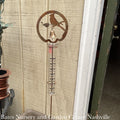  Rain Gauge Stake Bird In Circle W/Bell Flamed Copper 6x36 (#8)