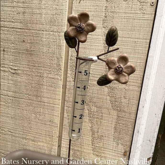 Rain Gauge Stake Ceramic Apple Blossom 6x27 (#2)