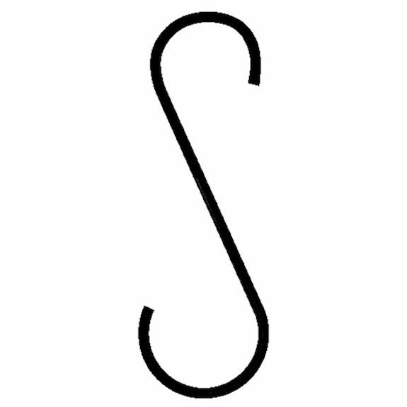  S-Hook 12" Black Metal