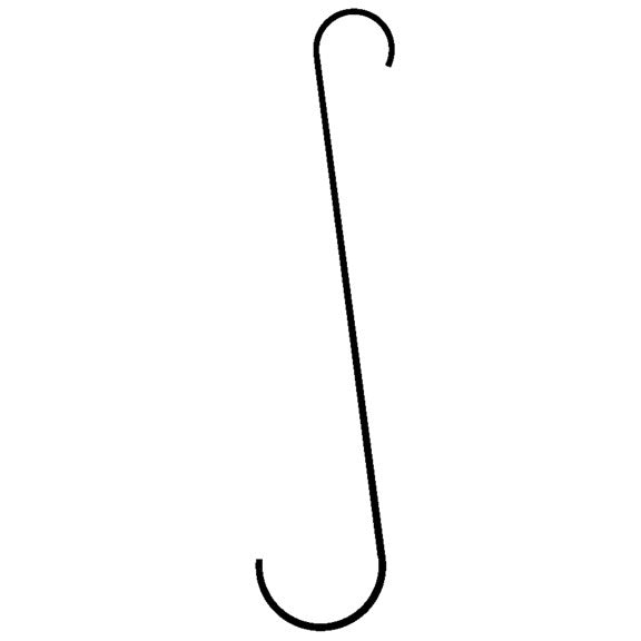  S-Hook 48" Black Metal