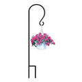  Shepherd Hook Single Short 5'4" Black Metal 5/8" Thick