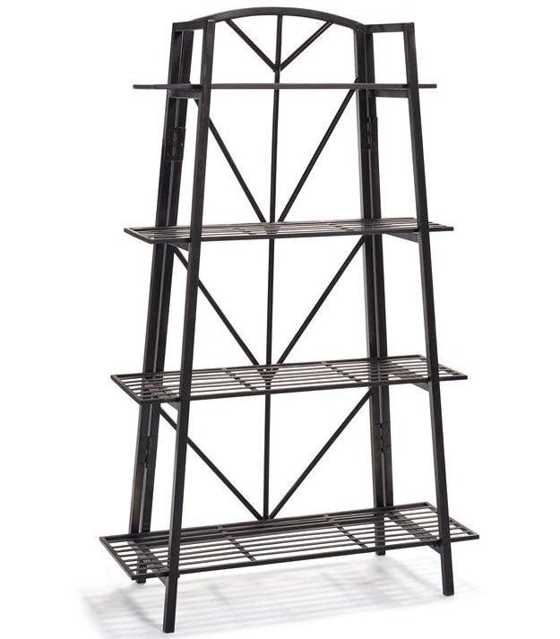  Tapered Rack 4-Shelves Metal 33x12x53