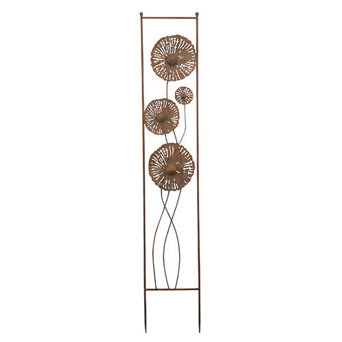  Trellis Flower Burst 9w X 49hBronze Color Metal