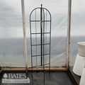  Trellis Modern Folding 3-Panel W/Arch Top 64inx18inx10in Black Metal Panacea
