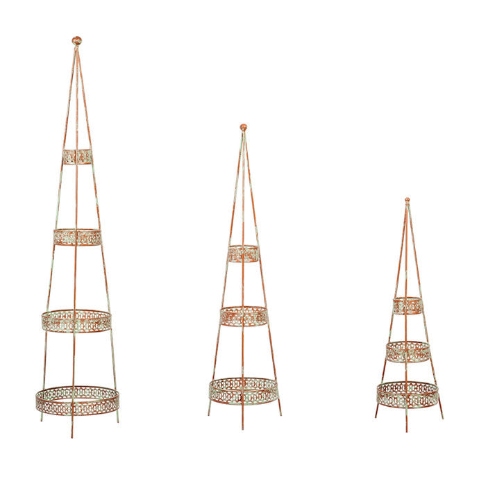  Trellis/Obelisk Rd 6.5x24 Sml Copper/Verdigris Metal